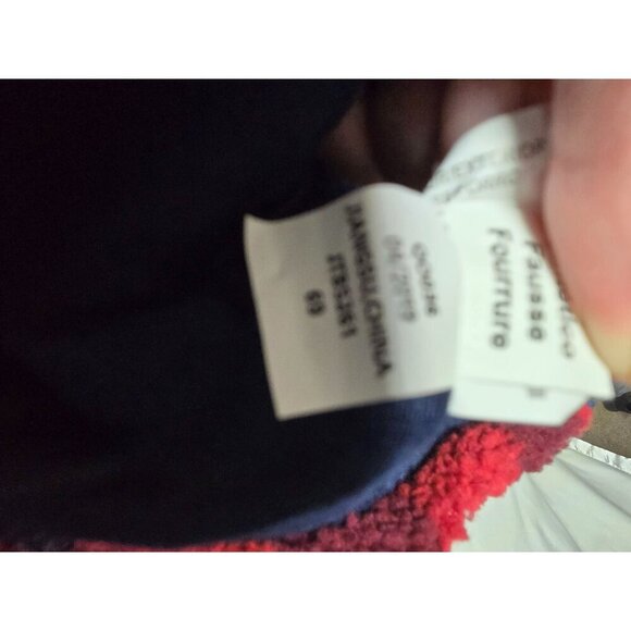 Ben Sherman Kids Hooded Plaid Sherpa Jacket With Zipper Red & Black Size 2T - Picture 7 of 12